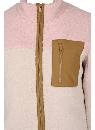 Teddy jacket with zip and pockets, Rose Comb, Packshot image number 2