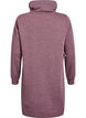 Short sweatshirt dress with high collar and pockets, Red, Packshot image number 1