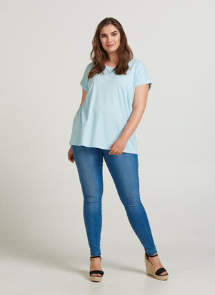 Cotton mix t-shirt, Dream Blue Mel., Model image number 0