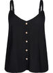 Viscose top with narrow straps, Black, Packshot image number 0