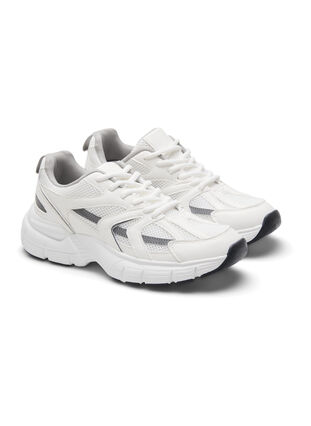 Wide fit trainers , White, Packshot image number 3