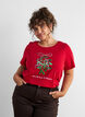Christmas t-shirt in organic cotton, Red, Model image number 0