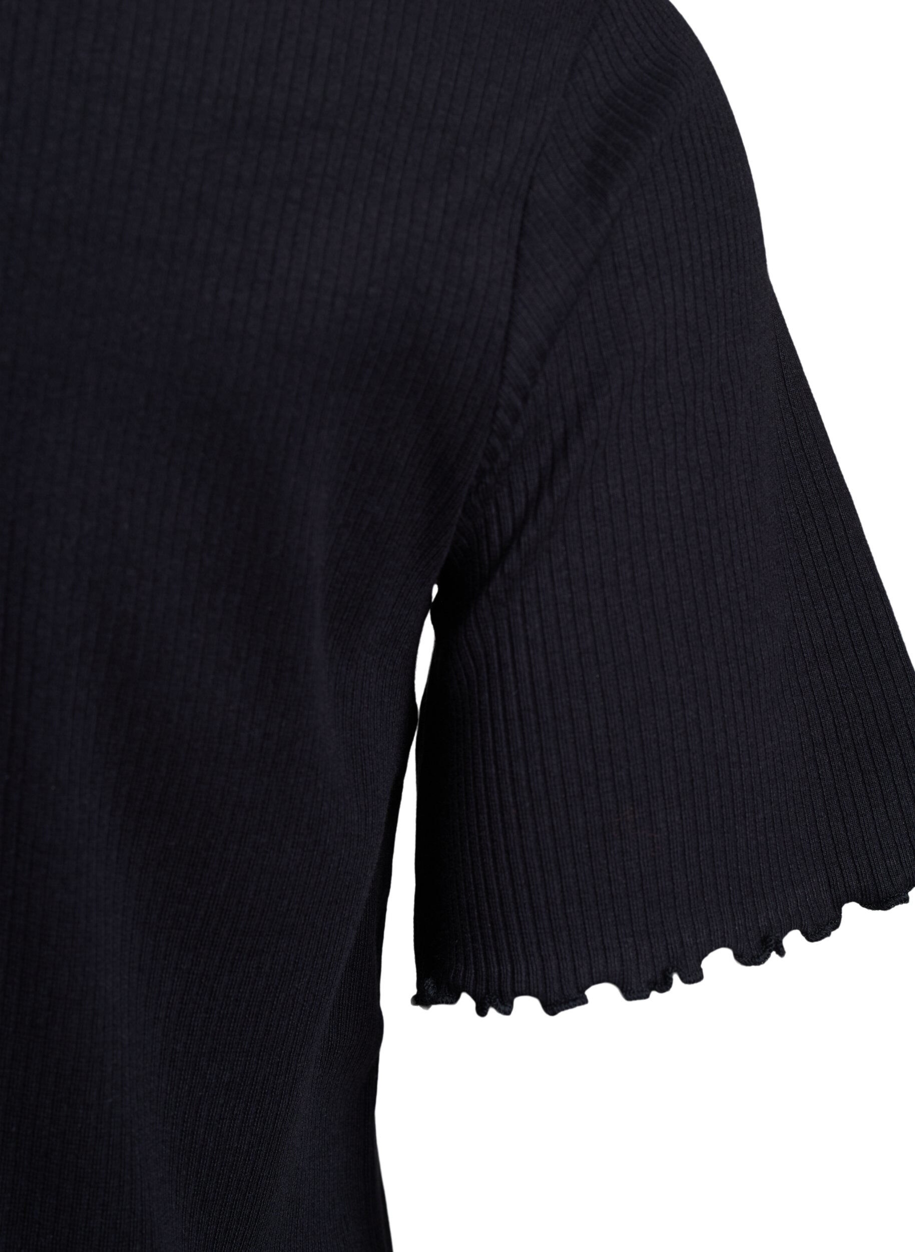 Zizzifashion Maxi dress in jersey with short sleeves, Black, Packshot image number 4