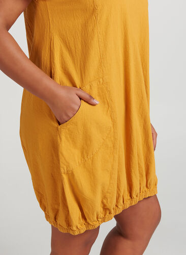 Dress with pockets, Golden Yellow, Model image number 0
