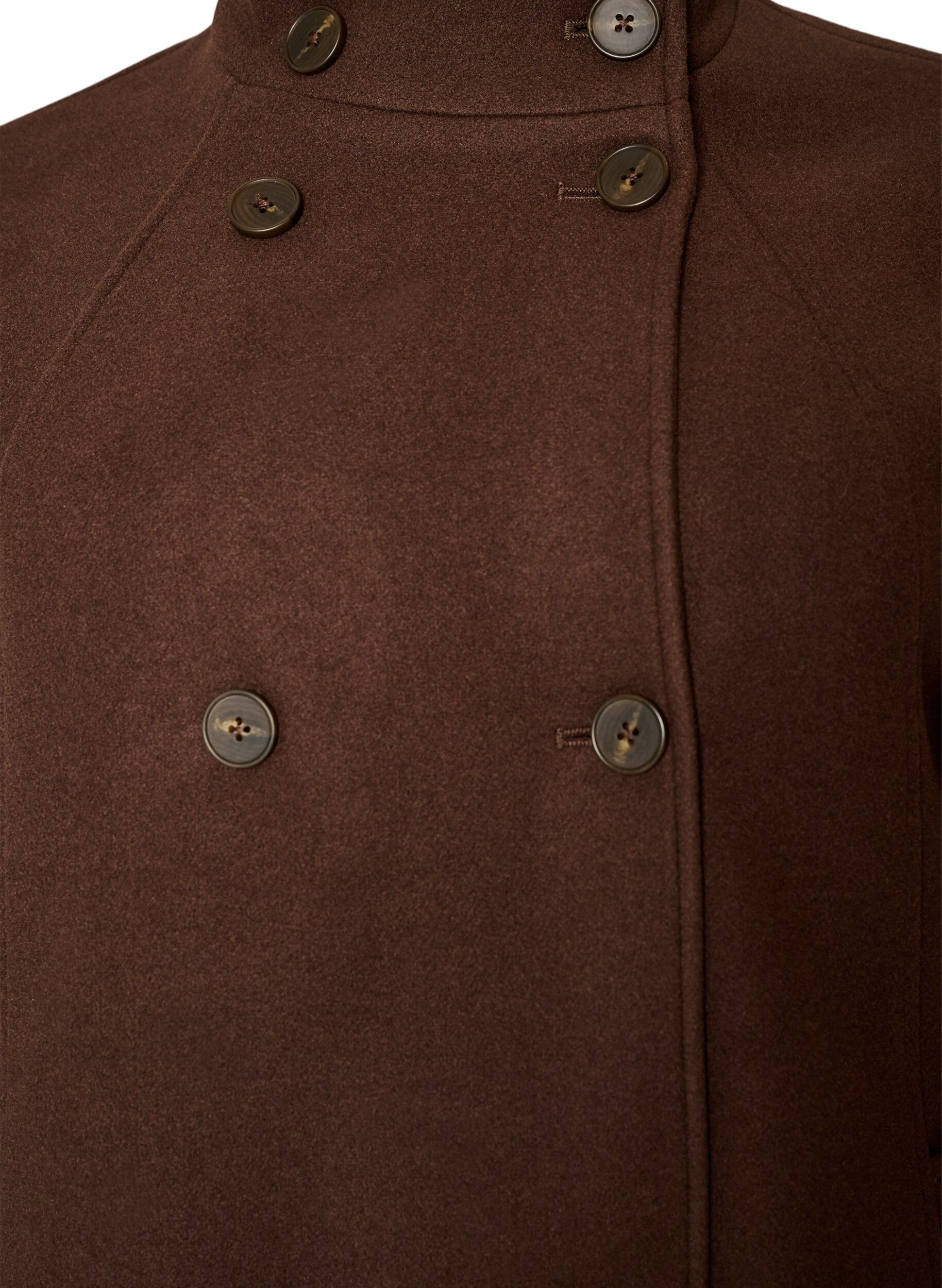 ZizzifashionShort coat with A-line shape, Brown, Packshot image number 2