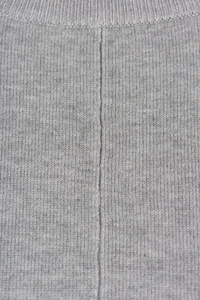 Loose knitted blouse with ribbed edges, Light Grey Melange, Packshot image number 2