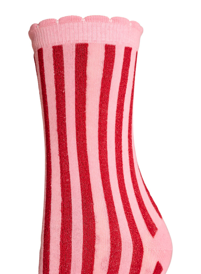 2-pack Christmas socks, Pink, Packshot image number 3