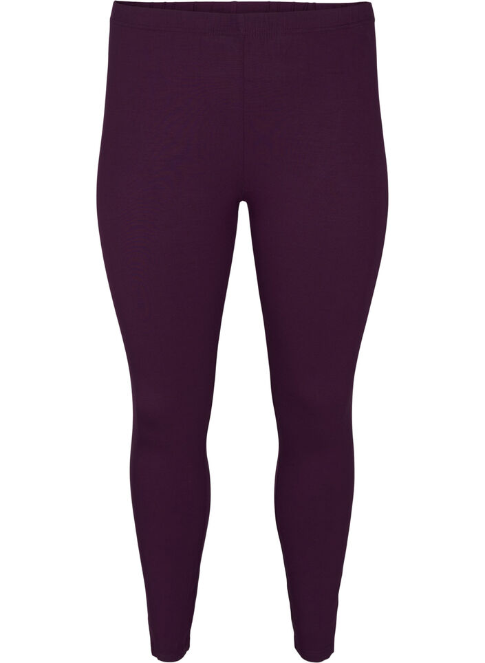 Basic leggings in viscose, Purple, Packshot image number 0