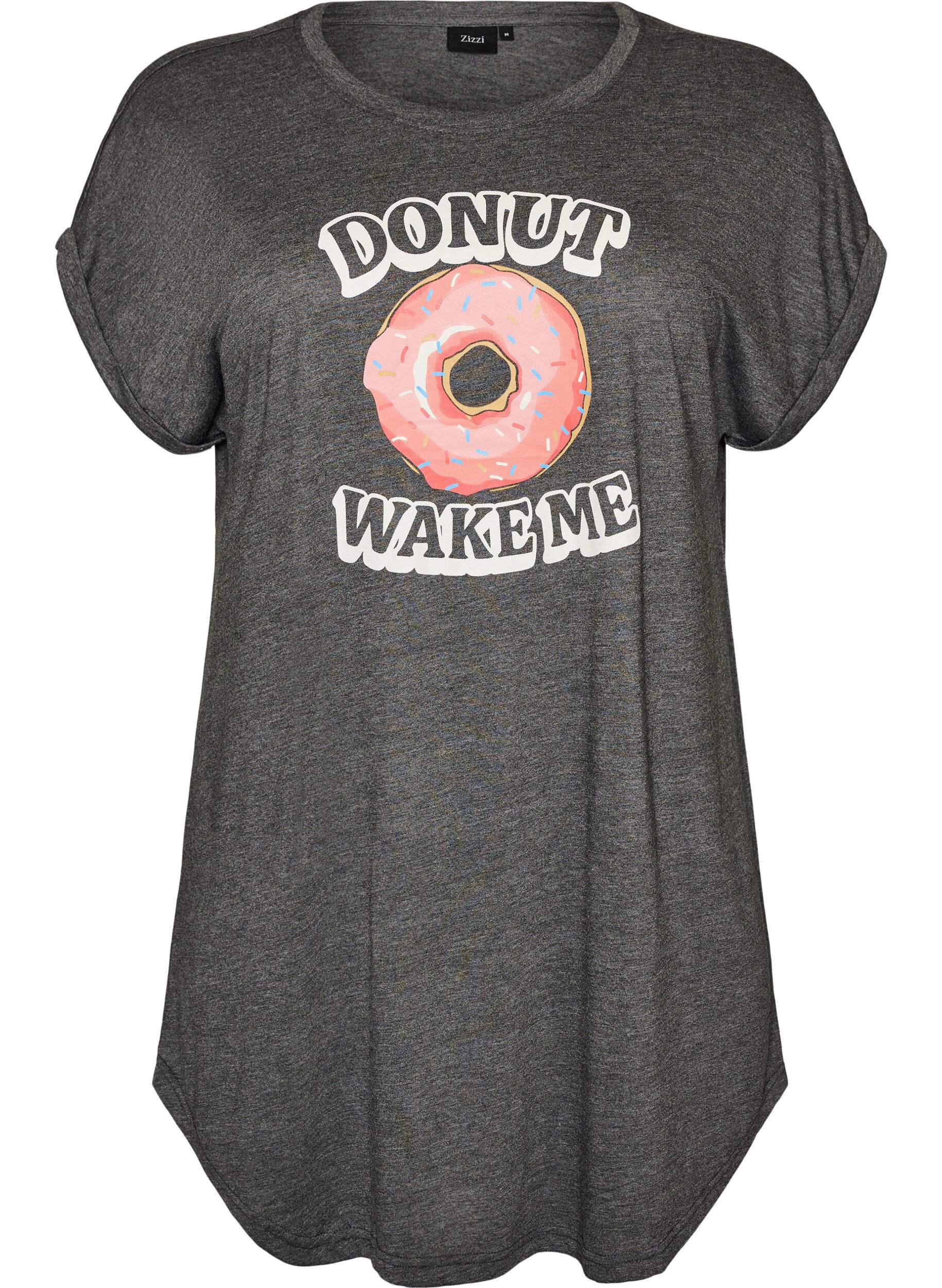 Short sleeve nightgown with text print