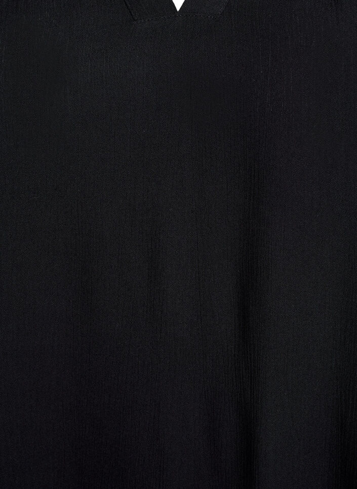 Tunic with 3/4 sleeves and an A-line cut, Black, Packshot image number 2