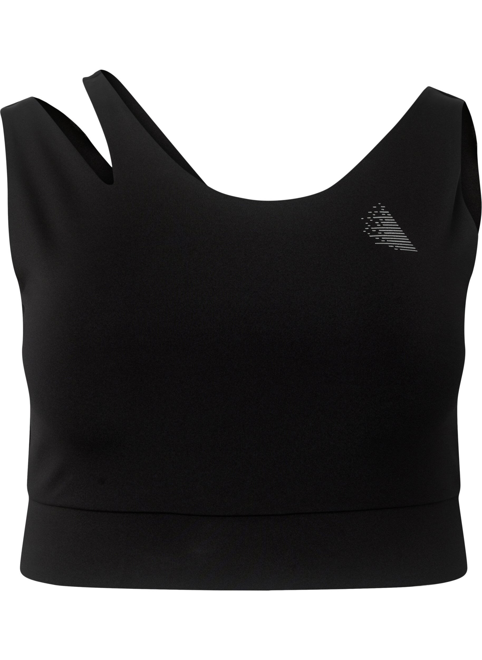 Zizzifashion Sports bra with cut out part, Black, Packshot image number 0