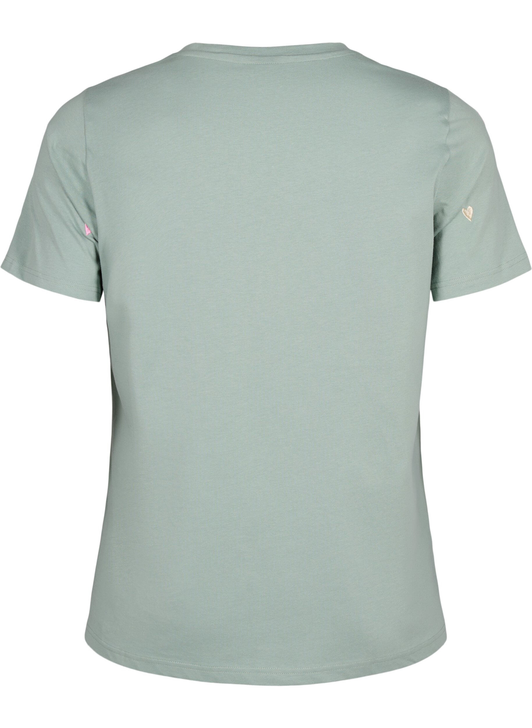 Zizzifashion Organic cotton T-shirt with hearts, Chinois G. Love Emb., Packshot image number 1