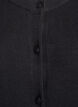 Cardigan with round neck and fabric-covered buttons, Black, Packshot image number 2