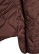 Quilted jacket with press studs and a round neck, Brown, Packshot image number 3