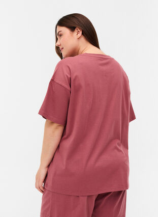 Short-sleeved cotton T-shirt, Deco Rose, Model image number 1