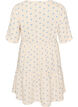 Printed cotton dress with an elasticated waist, Beige, Packshot image number 1