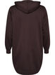 Long hoodie with zip and pockets, Brown, Packshot image number 1