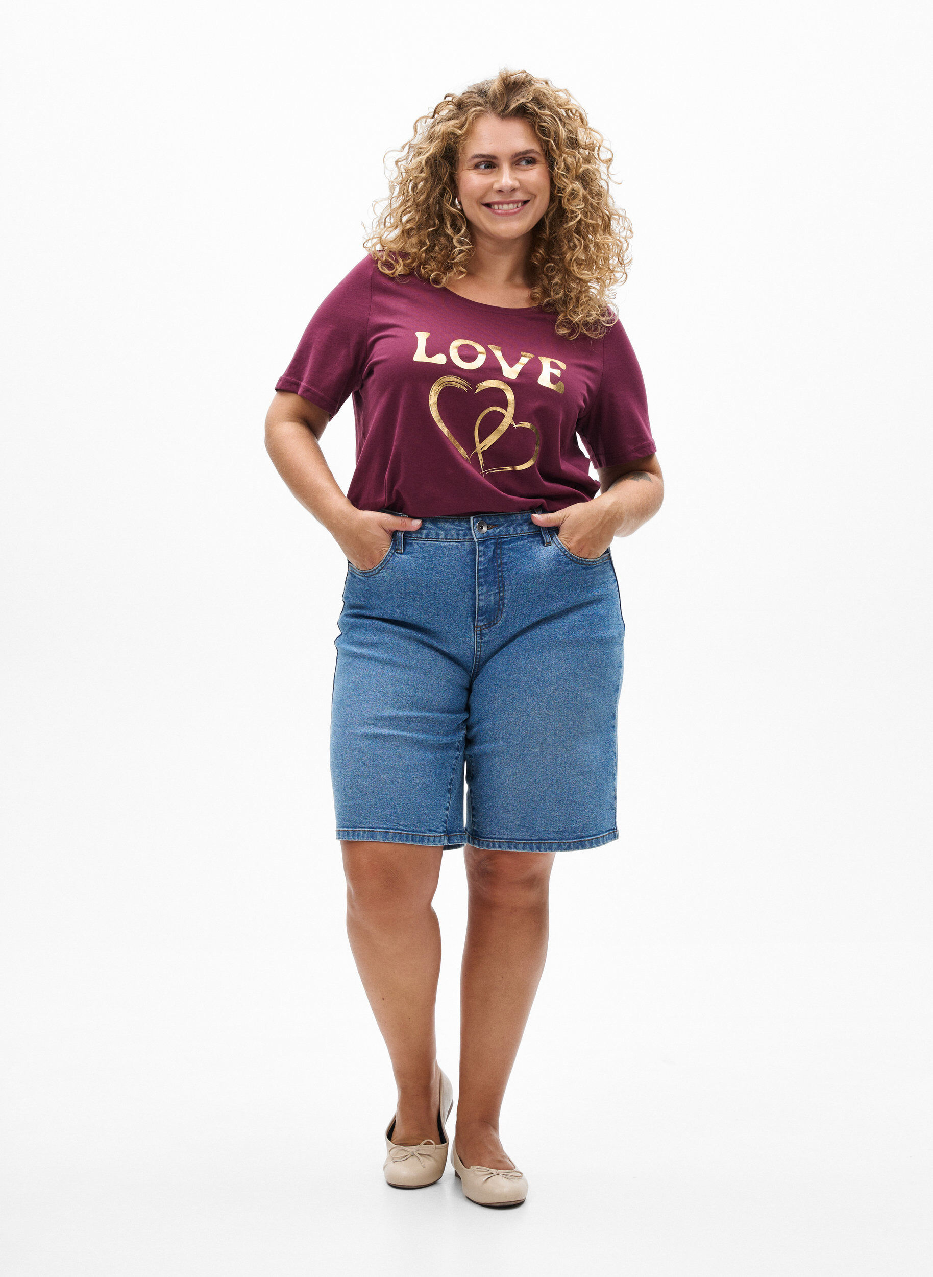 Zizzifashion FLASH - T-shirt with print, Red, Model image number 1