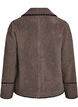 Teddy jacket with contrast details, Brown, Packshot image number 1