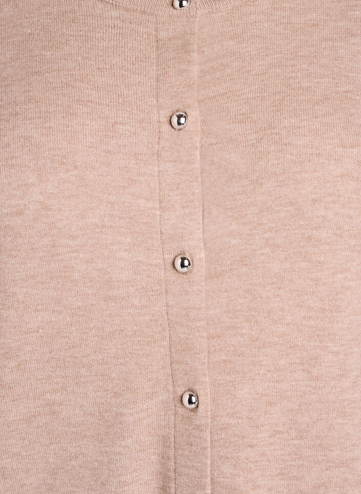 Cardigan with round buttons, Beige, Packshot image number 2