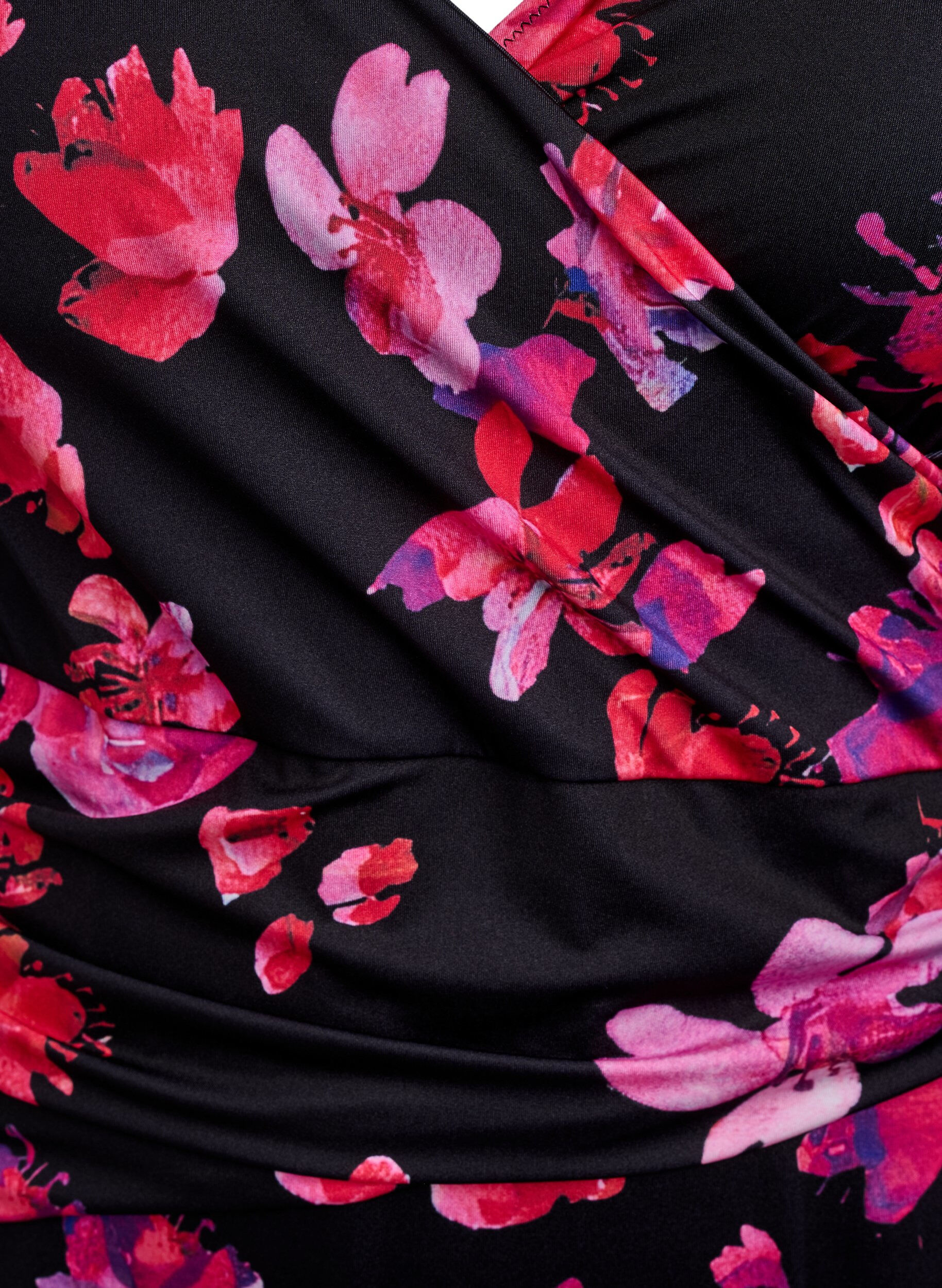 Zizzifashion Swimsuit with draping and wrap effect, Black, Packshot image number 2