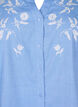Cotton shirt blouse with embroidered flowers, Vista Bl. W. White, Packshot image number 2