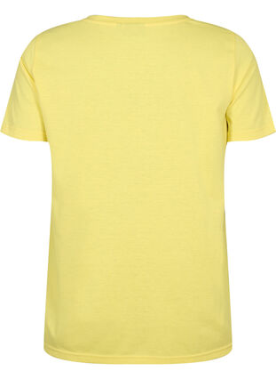 Short sleeve t-shirt with v-neckline, Illuminating, Packshot image number 1