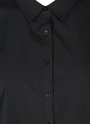 Cotton tunic with button fastening, Black, Packshot image number 2
