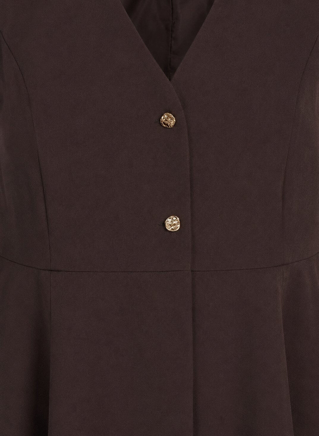 ZizzifashionPinstriped waistcoat with peplum, Brown, Packshot image number 2