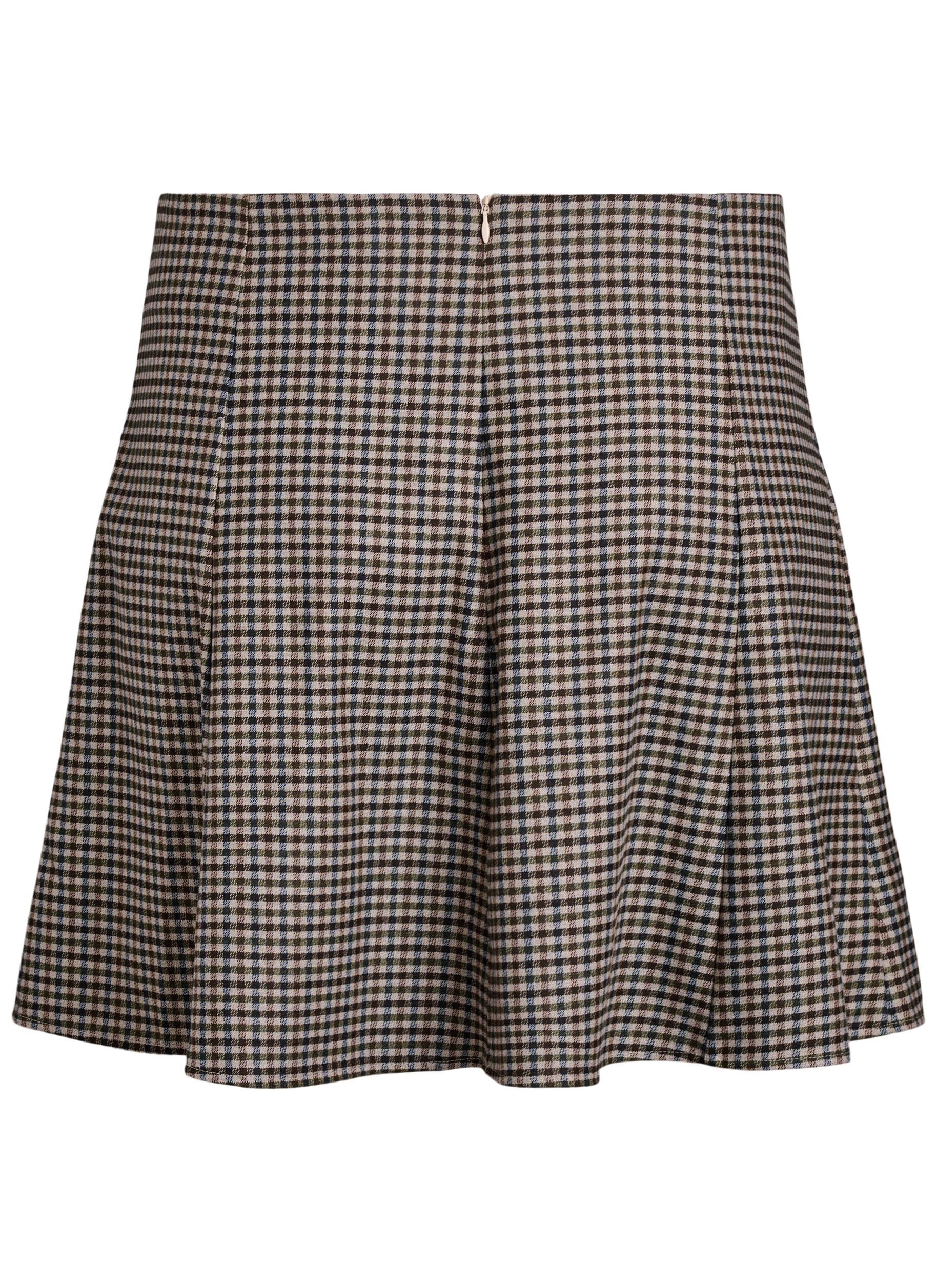 Zizzifashion Short A-line skirt, Brown, Packshot image number 1