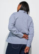 Loose checked shirt with a tie-belt, Blue, Model image number 2