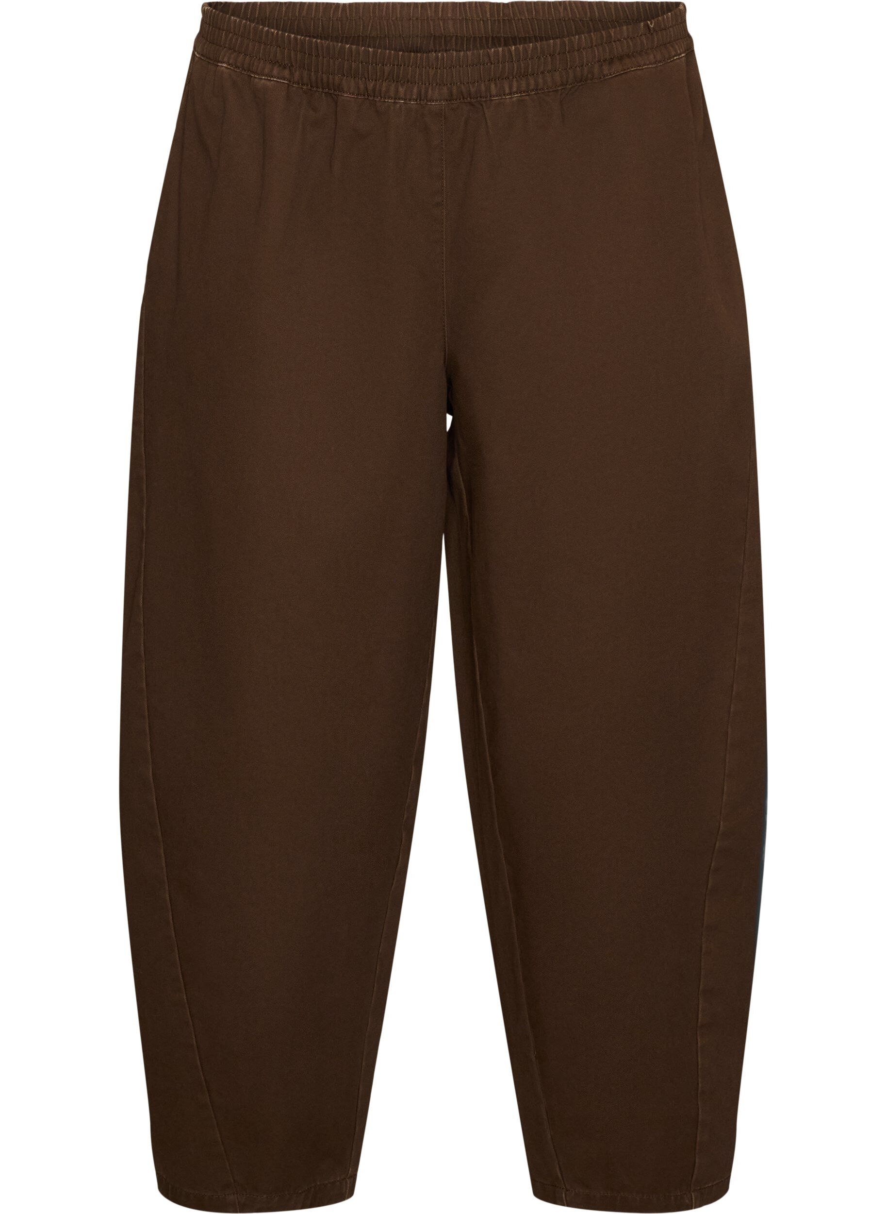 Barrel jeans with a high waist and elasticated waistband