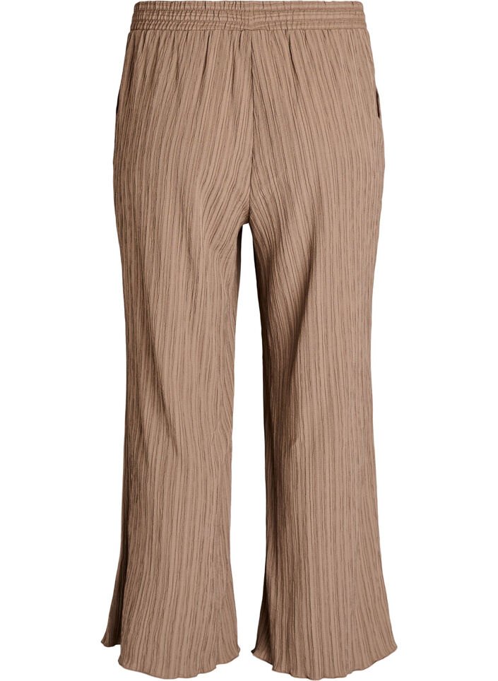 FLASH - High-waisted trousers with wide legs, Brown, Packshot image number 1