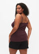 2-pack night tops in rib, Black/Fudge, Model image number 1