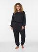Jersey trousers with high waist and pockets, Black, Model image number 0