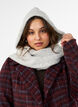 Knitted hooded scarf, Grey, Model image number 0