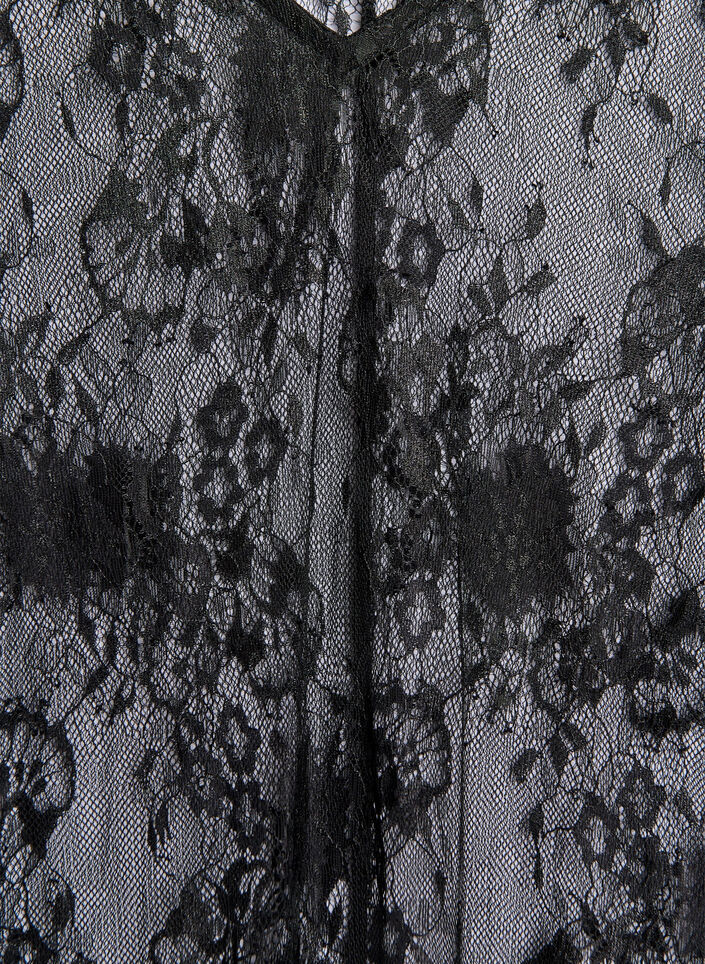 Long skirt in sheer lace, Black, Packshot image number 2