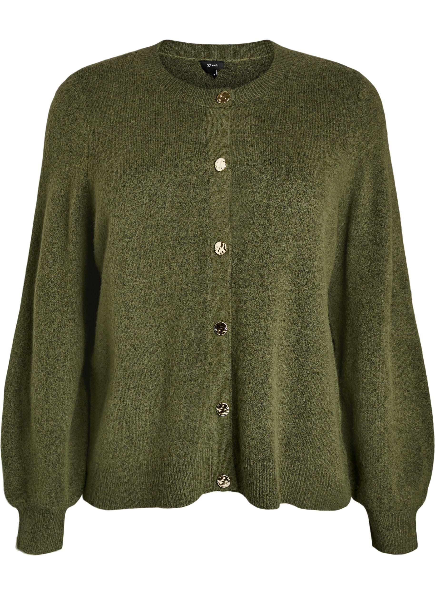 Cardigan in soft knit with gold-coloured buttons