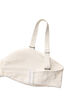 Bandeau bikini top with a textured pattern and removable straps, White, Packshot image number 3