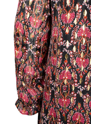 Printed maxi dress with long sleeves, Black Oriental, Packshot image number 3