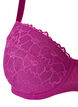 Padded bra with lace and underwire, Purple, Packshot image number 2