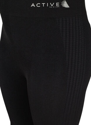 Seamless sports tights, Black, Packshot image number 2