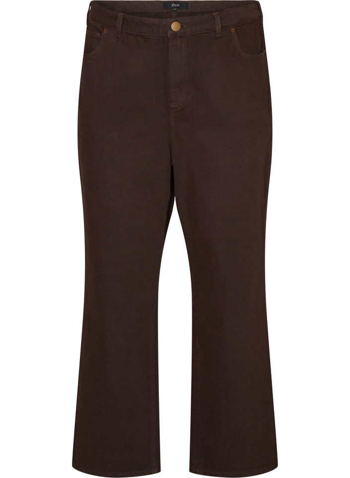 Coloured Kiana straight fit jeans, Brown, Packshot image number 0