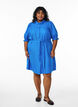 Knee-length shirt dress with tie belt, Blue, Model image number 0