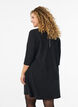 Short A-line dress with 3/4 sleeves, Black, Model image number 2