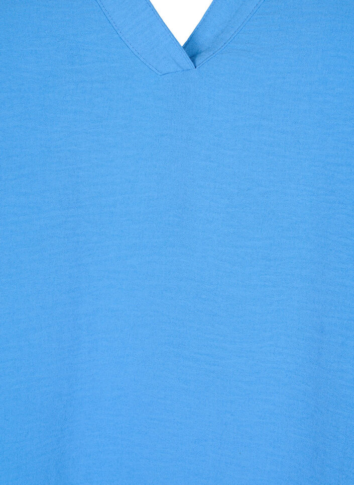 Sleeveless top with wrinkle details, Blue, Packshot image number 2
