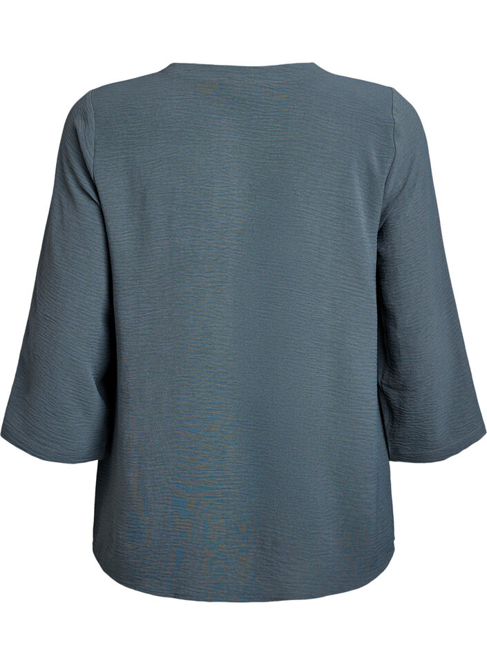 Blouse with 3/4 sleeves, Green, Packshot image number 1