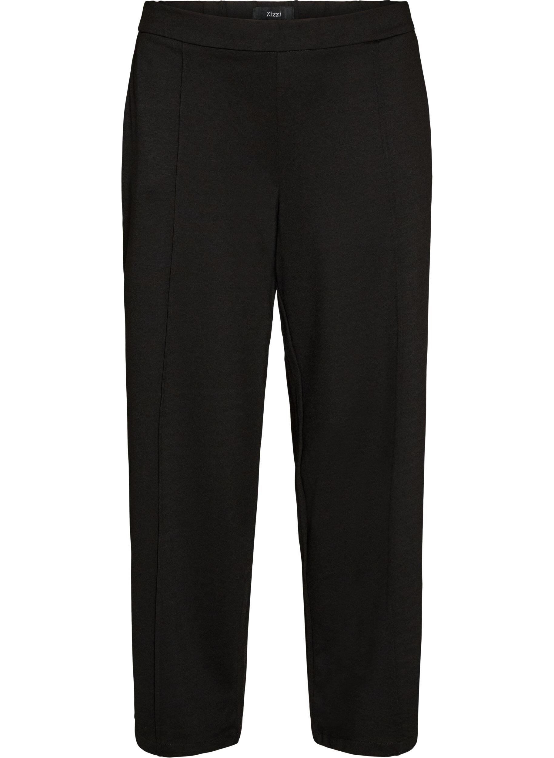 ZizzifashionLoose jersey trousers with a high waist, Black, Packshot image number 0