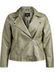 Faux leather biker jacket, Green, Packshot image number 0