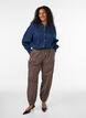 Denim shirt in lyocell with press studs, Blue, Model image number 1